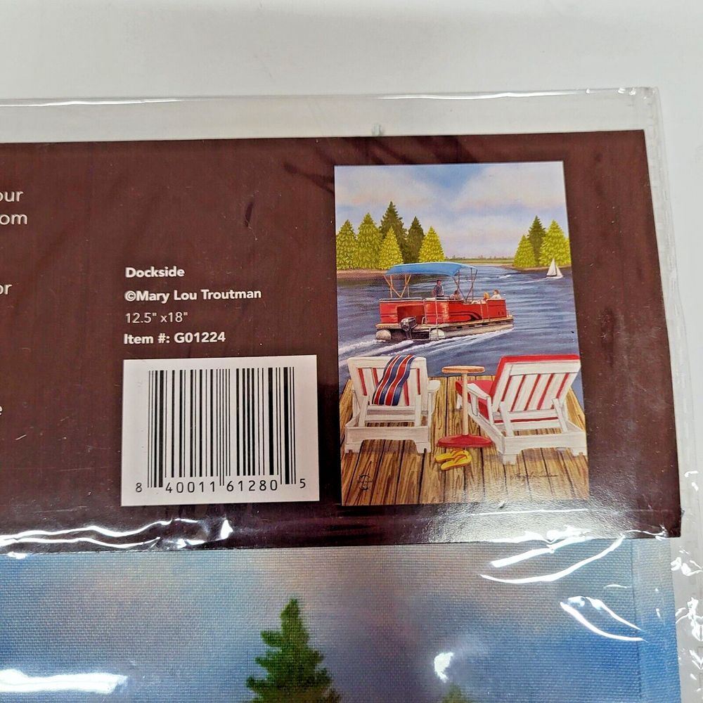 New Dockside Garden Flag Colorful 12.5" x 18" Indoor Outdoor Decor Lakeside - Picture 5 of 8